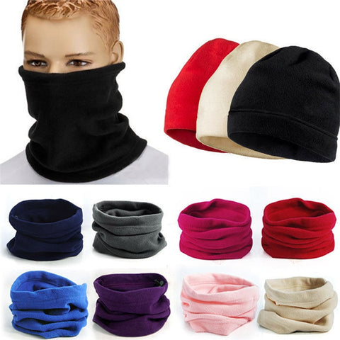 New 3 in 1 Men Women Unisex Polar Fleece Snood Hat Neck Warmer Face Mask Cap Warm Winter bonnet Scarf Beanie Balaclava - THE PLACE TO BE !!