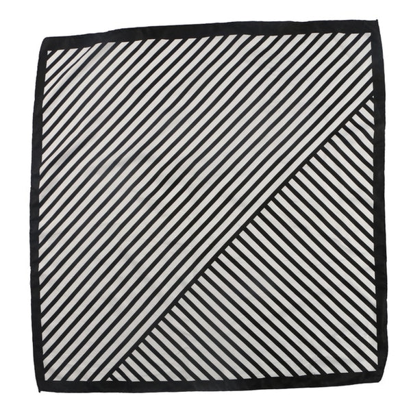 50*50cm Women's Scarf Fashion Spring Summer Striped Silk Square Scarves Girls Printed Handkerchief Chiffon Scarf Neck Accessory
