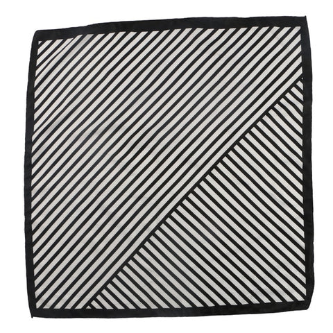 50*50cm Women's Scarf Fashion Spring Summer Striped Silk Square Scarves Girls Printed Handkerchief Chiffon Scarf Neck Accessory