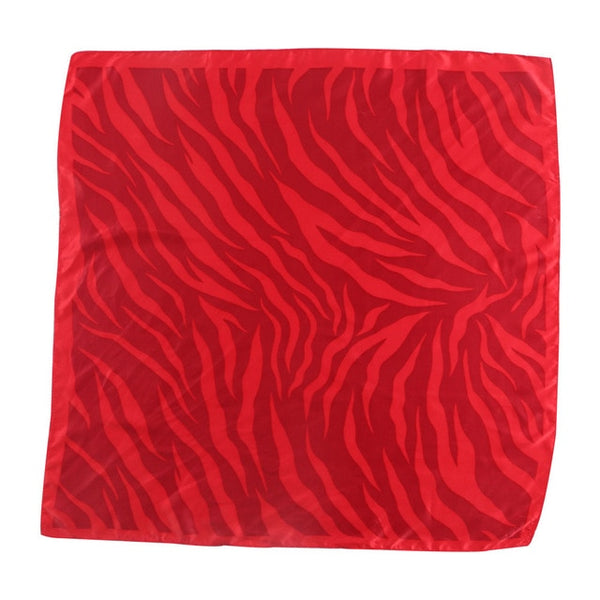 50*50cm Women's Scarf Fashion Spring Summer Striped Silk Square Scarves Girls Printed Handkerchief Chiffon Scarf Neck Accessory