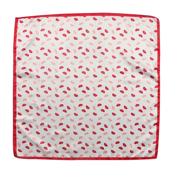 50*50cm Women's Scarf Fashion Spring Summer Striped Silk Square Scarves Girls Printed Handkerchief Chiffon Scarf Neck Accessory