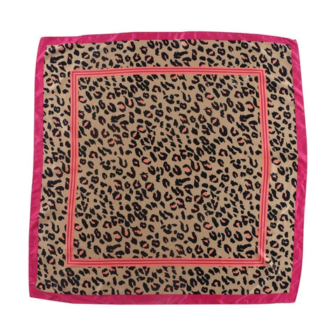 50*50cm Women's Scarf Fashion Spring Summer Striped Silk Square Scarves Girls Printed Handkerchief Chiffon Scarf Neck Accessory