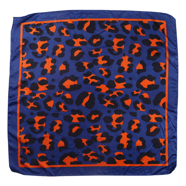 50*50cm Women's Scarf Fashion Spring Summer Striped Silk Square Scarves Girls Printed Handkerchief Chiffon Scarf Neck Accessory