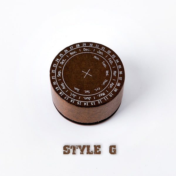 Mr Paper 9 Designs Vintage Retro Roman Numerals Clock Wooden Rubber Stamps for Scrapbooking Deco Craft Standard Wooden Stamps