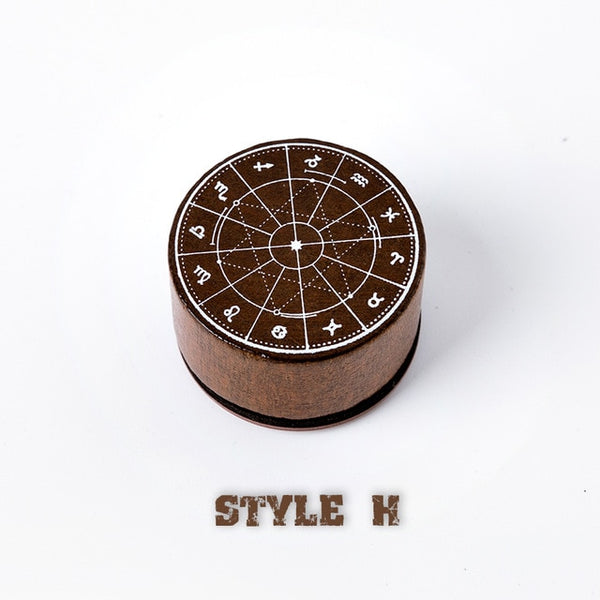 Mr Paper 9 Designs Vintage Retro Roman Numerals Clock Wooden Rubber Stamps for Scrapbooking Deco Craft Standard Wooden Stamps