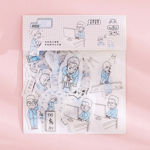 80 pcs/bag Japanese Stationery Stickers Cute Cat Sticky Paper Kawaii PVC Diary Bear sticker For Decoration Diary Scrapbooking