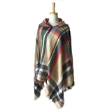 New Woman keep warm Solid Color Hooded Cape Poncho  Winter Collar Knitted Sweater Outdoor Wear Tassel  Coat For  fashion Female - THE PLACE TO BE !!