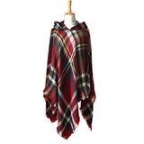 New Woman keep warm Solid Color Hooded Cape Poncho  Winter Collar Knitted Sweater Outdoor Wear Tassel  Coat For  fashion Female - THE PLACE TO BE !!