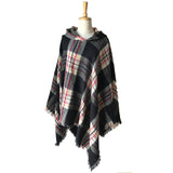 New Woman keep warm Solid Color Hooded Cape Poncho  Winter Collar Knitted Sweater Outdoor Wear Tassel  Coat For  fashion Female - THE PLACE TO BE !!