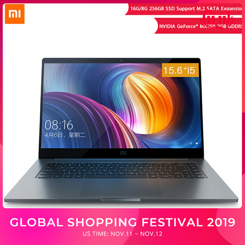 Original Xiaomi Notebook Pro 15.6'' Intel Core i5 8GB i7 16GB Laptop MX250 2GB GDDR5 Fingerprint Recognition 256G/512G Computer - THE PLACE TO BE !!
