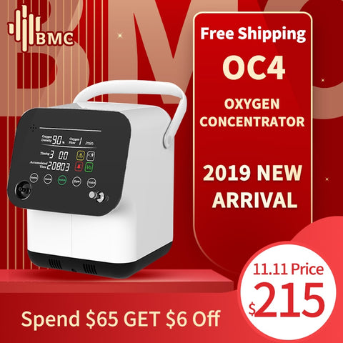 BMC Portable Oxygen Concentrator Mini Oxygen Machine 1-6L/min Adjustable For Sleep Air Purifier Household Health Monitor - THE PLACE TO BE !!