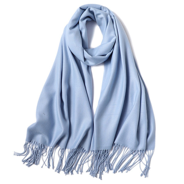 2019 fashion summer women scarf thin shawls and wraps lady solid female hijab stoles long cashmere pashmina foulard head scarves