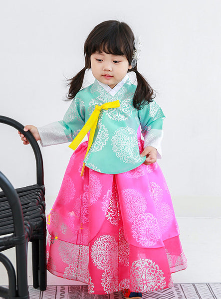 Children Korean Girl Hanbok Dress Costume Ethnic Dance Traditional Long Sleeve Cosplay Tailored Family Matching Clothes