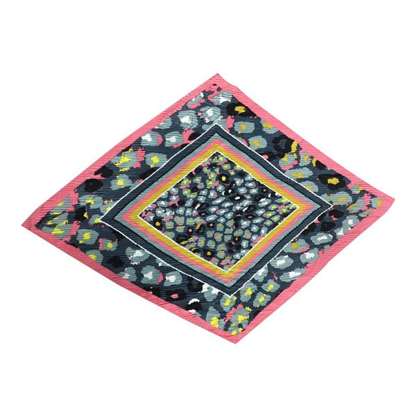 50*50cm Women's Scarf Fashion Spring Summer Striped Silk Square Scarves Girls Printed Handkerchief Chiffon Scarf Neck Accessory