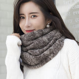 Women Scarf Winter Warm Knit Large Circle Scarves Soft Winter Warm Chunky Knit Cowl Infinity Loop Scarfs - THE PLACE TO BE !!