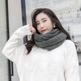 Women Scarf Winter Warm Knit Large Circle Scarves Soft Winter Warm Chunky Knit Cowl Infinity Loop Scarfs - THE PLACE TO BE !!