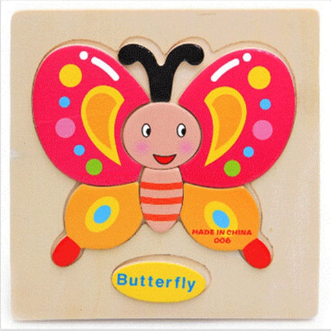 Wooden 3D Puzzle Jigsaw Wooden Toys For Children Cartoon Animal Puzzle Intelligence Kids Educational Toy Toys