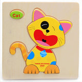 Wooden 3D Puzzle Jigsaw Wooden Toys For Children Cartoon Animal Puzzle Intelligence Kids Educational Toy Toys