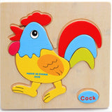 Wooden 3D Puzzle Jigsaw Wooden Toys For Children Cartoon Animal Puzzle Intelligence Kids Educational Toy Toys