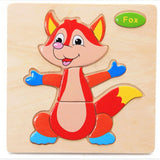 Wooden 3D Puzzle Jigsaw Wooden Toys For Children Cartoon Animal Puzzle Intelligence Kids Educational Toy Toys