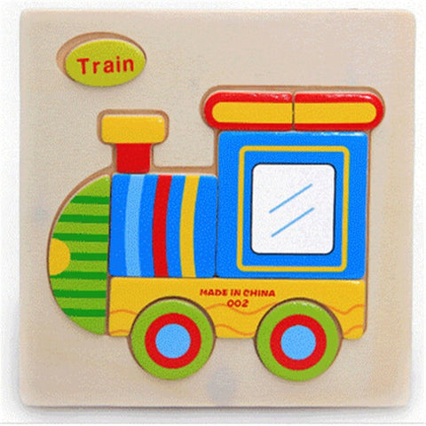 Wooden 3D Puzzle Jigsaw Wooden Toys For Children Cartoon Animal Puzzle Intelligence Kids Educational Toy Toys