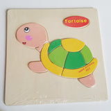 Wooden 3D Puzzle Jigsaw Wooden Toys For Children Cartoon Animal Puzzle Intelligence Kids Educational Toy Toys