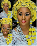 Dubai Gold Costume Women Statement Necklace Set Charms White African Wedding Beads Jewelry Sets for Brides Birthday Gift ABH590 - THE PLACE TO BE !!