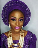 Dubai Gold Costume Women Statement Necklace Set Charms White African Wedding Beads Jewelry Sets for Brides Birthday Gift ABH590 - THE PLACE TO BE !!