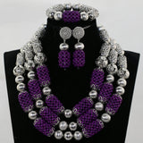 Dubai Gold Costume Women Statement Necklace Set Charms White African Wedding Beads Jewelry Sets for Brides Birthday Gift ABH590 - THE PLACE TO BE !!