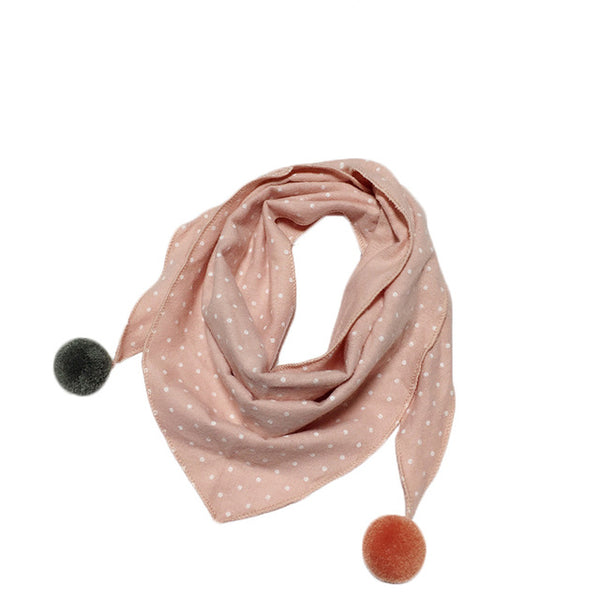 Spring Baby Girls Dot Plaid Triangle Scarves Autumn Winter Boys Girls Shawl Children Cotton Neck Collars Warm Kids Neckerchief