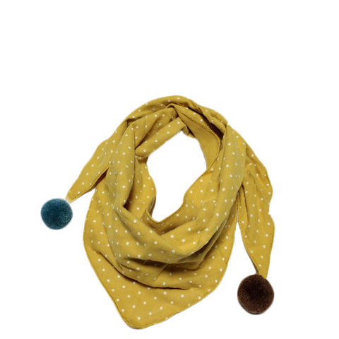 Spring Baby Girls Dot Plaid Triangle Scarves Autumn Winter Boys Girls Shawl Children Cotton Neck Collars Warm Kids Neckerchief