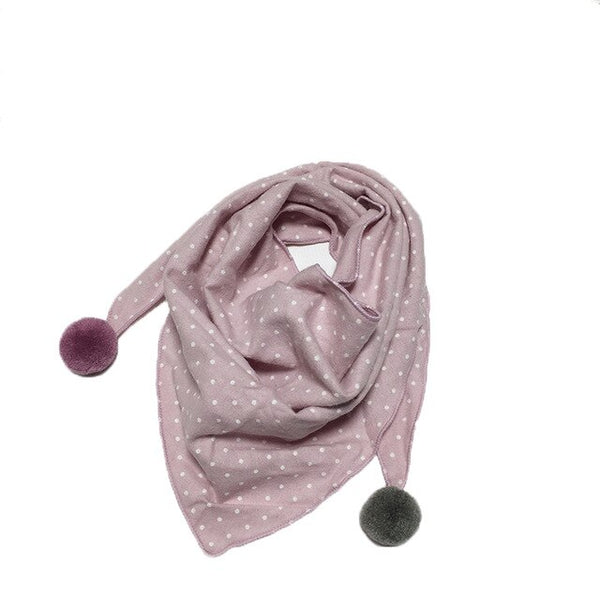 Spring Baby Girls Dot Plaid Triangle Scarves Autumn Winter Boys Girls Shawl Children Cotton Neck Collars Warm Kids Neckerchief