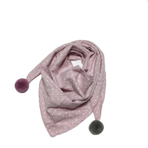 Spring Baby Girls Dot Plaid Triangle Scarves Autumn Winter Boys Girls Shawl Children Cotton Neck Collars Warm Kids Neckerchief