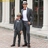Family Matching Outfits Father Son Matching Clothes Boys Suits For Weddings Costume Enfant Garcon Mariage Terno Masculino - THE PLACE TO BE !!