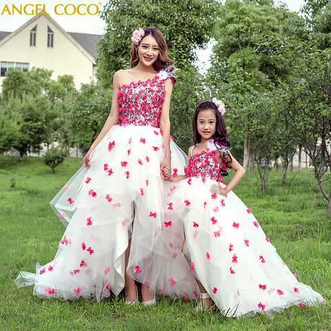 Parent-Child Wear Children'S Princess Girl Performance Clothing Wedding Birthday Gown Mom Evening Dress Mother Daughter Dresses - THE PLACE TO BE !!