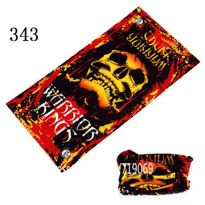Skull Design Series Scarf Variety Tube Half Face Mask Halloween Headband Bandana Headwear Bicycle Head Scarf Snowboard Headscarf