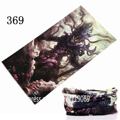 Skull Design Series Scarf Variety Tube Half Face Mask Halloween Headband Bandana Headwear Bicycle Head Scarf Snowboard Headscarf