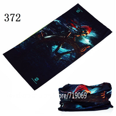 Skull Design Series Scarf Variety Tube Half Face Mask Halloween Headband Bandana Headwear Bicycle Head Scarf Snowboard Headscarf