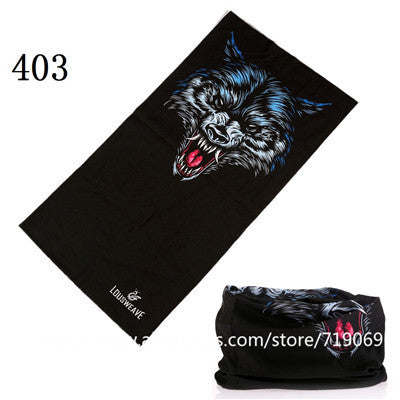 Skull Design Series Scarf Variety Tube Half Face Mask Halloween Headband Bandana Headwear Bicycle Head Scarf Snowboard Headscarf