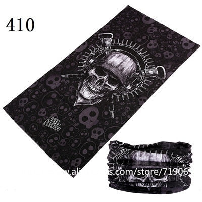 Skull Design Series Scarf Variety Tube Half Face Mask Halloween Headband Bandana Headwear Bicycle Head Scarf Snowboard Headscarf
