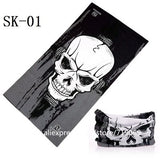 Skull Design Series Scarf Variety Tube Half Face Mask Halloween Headband Bandana Headwear Bicycle Head Scarf Snowboard Headscarf - THE PLACE TO BE !!