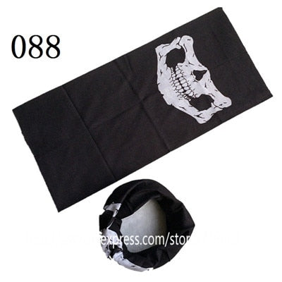 Skull Design Series Scarf Variety Tube Half Face Mask Halloween Headband Bandana Headwear Bicycle Head Scarf Snowboard Headscarf