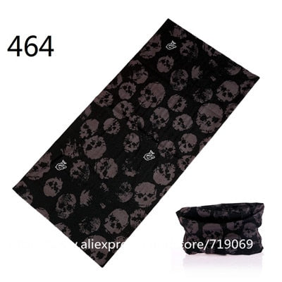 Skull Design Series Scarf Variety Tube Half Face Mask Halloween Headband Bandana Headwear Bicycle Head Scarf Snowboard Headscarf