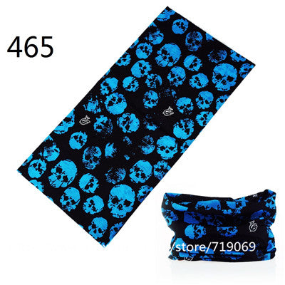Skull Design Series Scarf Variety Tube Half Face Mask Halloween Headband Bandana Headwear Bicycle Head Scarf Snowboard Headscarf