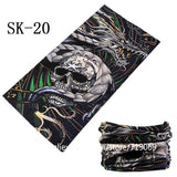 Skull Design Series Scarf Variety Tube Half Face Mask Halloween Headband Bandana Headwear Bicycle Head Scarf Snowboard Headscarf - THE PLACE TO BE !!