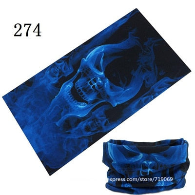 Skull Design Series Scarf Variety Tube Half Face Mask Halloween Headband Bandana Headwear Bicycle Head Scarf Snowboard Headscarf
