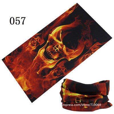 Skull Design Series Scarf Variety Tube Half Face Mask Halloween Headband Bandana Headwear Bicycle Head Scarf Snowboard Headscarf