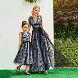 Mother and Daughter Clothes for Wedding Party Lace Mom and Daughter Evening Dress Elegant Family Matching Clothing Outfits - THE PLACE TO BE !!