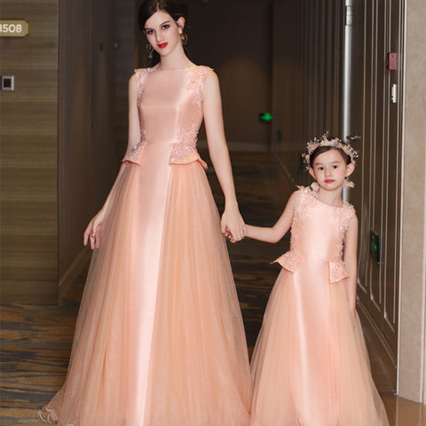 Mommy and Me Mother Daughter Baby Dresses Family Wedding Clothes Mom Daughter Christmas Tutu Dress Princess Dress Model Show Set - THE PLACE TO BE !!