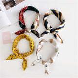 50*50cm Square Silk Feel Satin Scarf Elegant Women Head Skinny Retro Hair Tie Band Small Fashion Square Kerchief Neck Scarf - THE PLACE TO BE !!